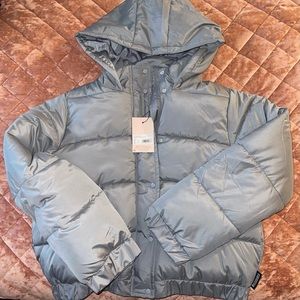 Silver Puffer Coat